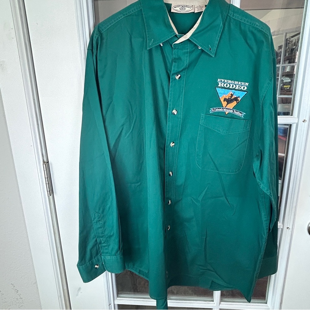 Vintage Evergreen Rodeo Shirt, Mens XL‎